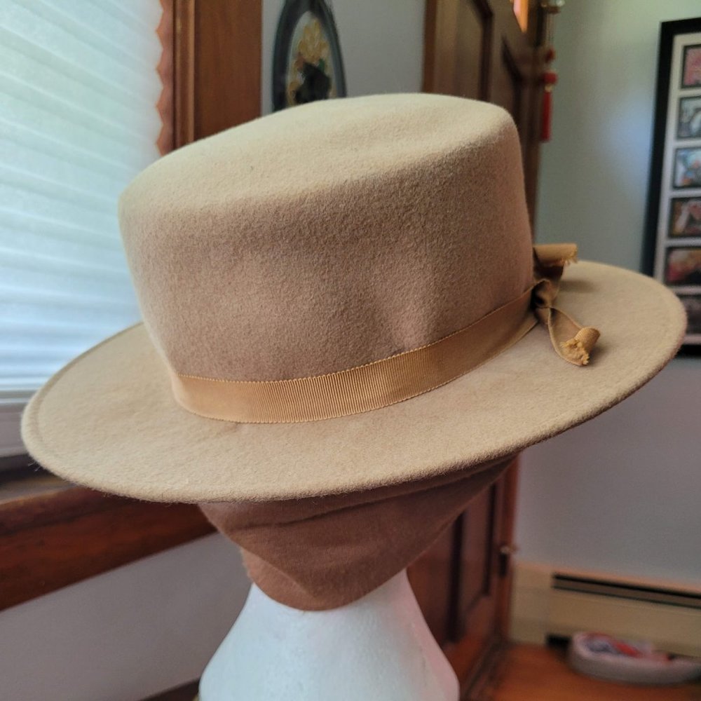 Vintage Michael Howard Fedoria Wool Felt Hat With Built in Snood - Picture 5 of 14